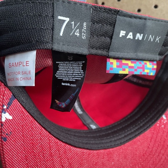 NWT FanInk Atletico Madrid FT-90 Pro Fitted Hat Cap Gallery Red 7 1/4 Men SAMPLE - Picture 10 of 11